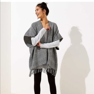 Houndstooth poncho